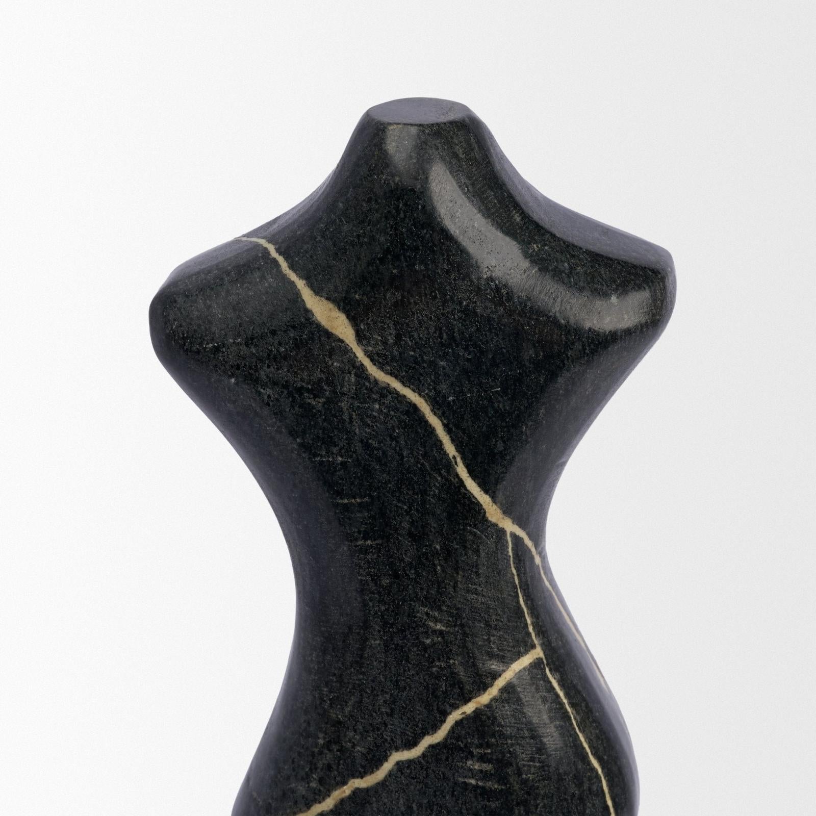 Mercana Contour Black Marble Silhouette Decorative Object