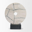Mercana Orin White Marble Round Disc Decorative Object