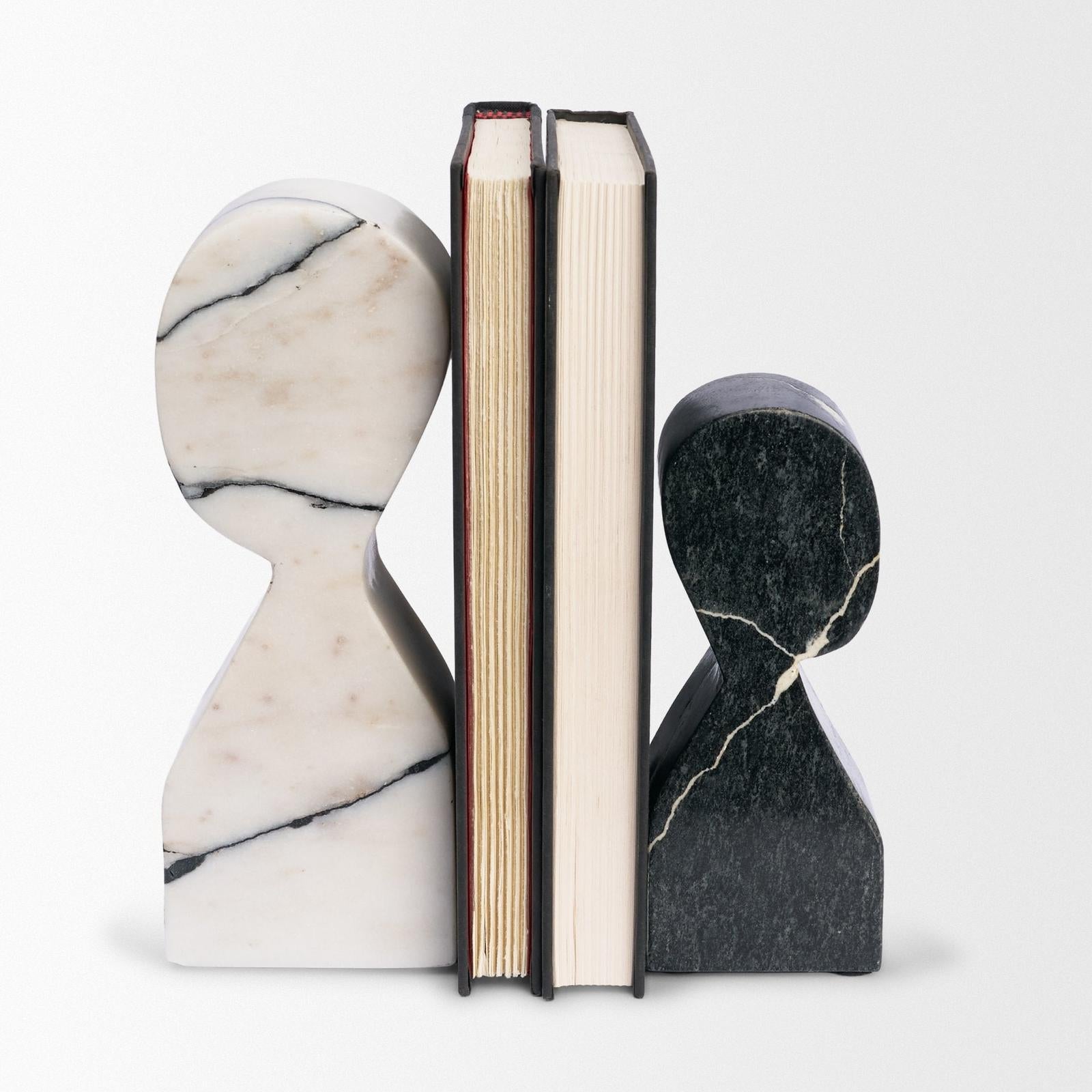 Mercana Shadow Marble Bookends