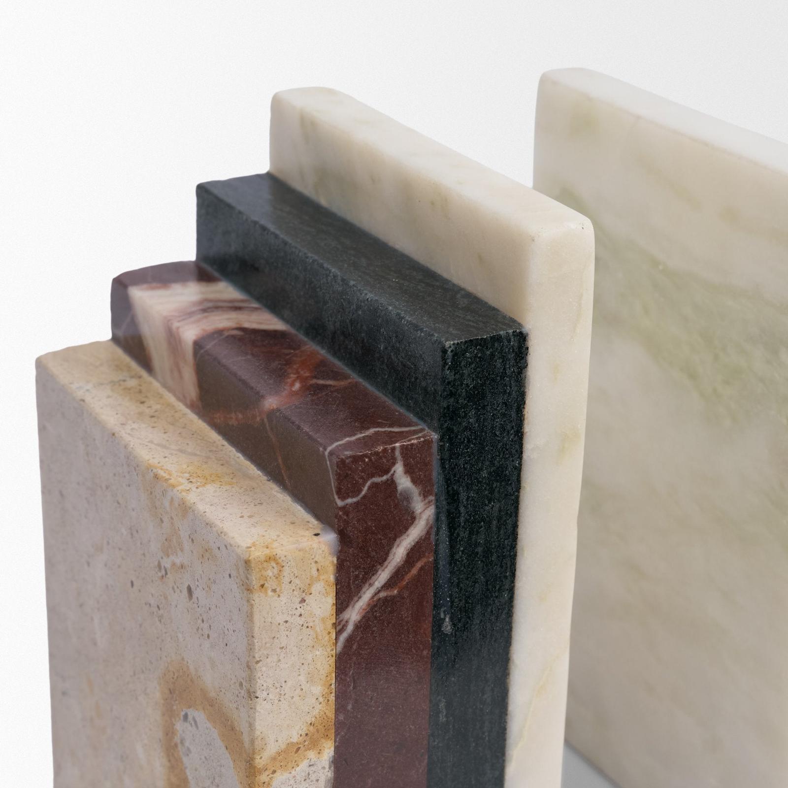 Mercana Corte Mixed Marble Stacked Bookends