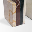 Mercana Corte Mixed Marble Stacked Bookends