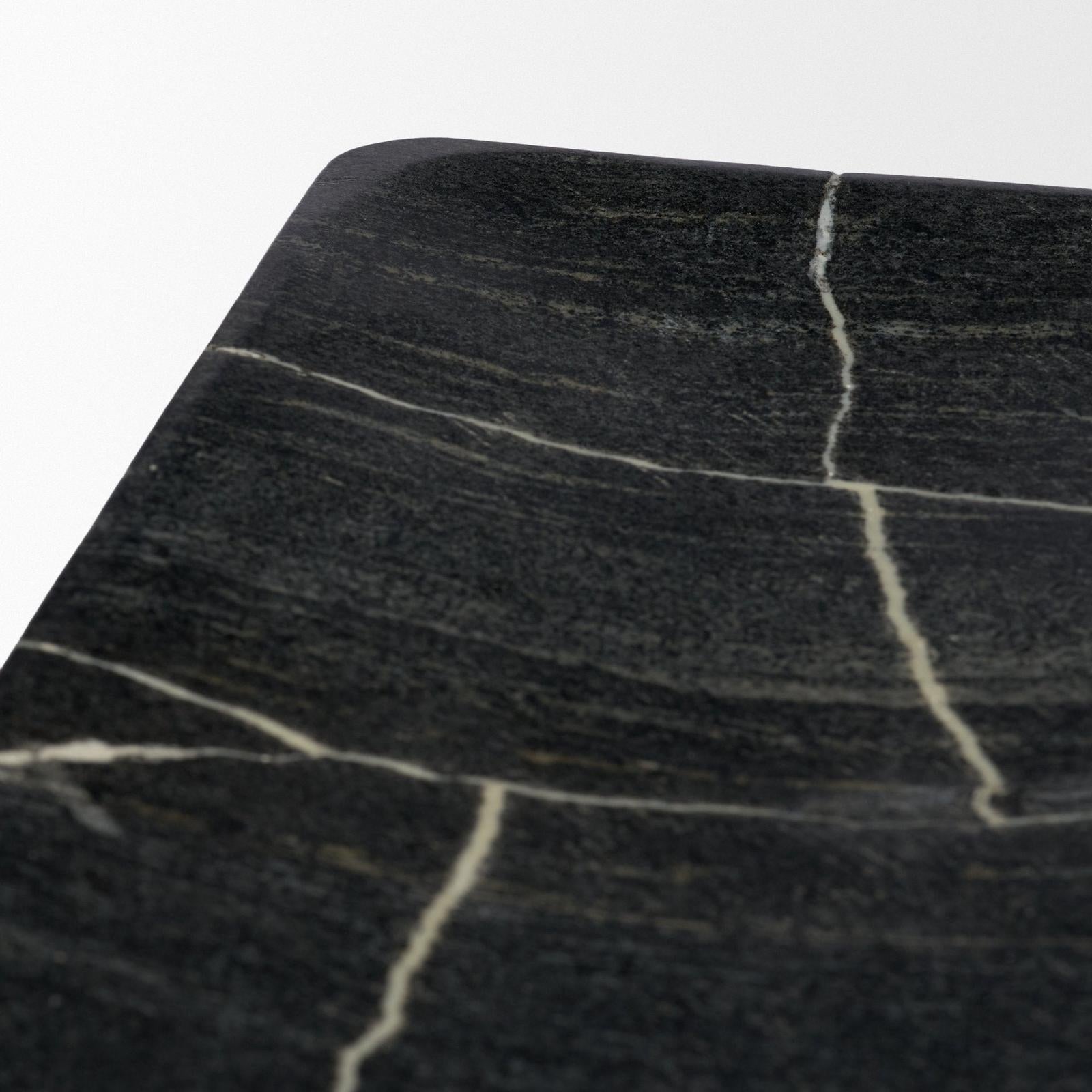 Mercana Tratto Rectangular Black Marble Tray