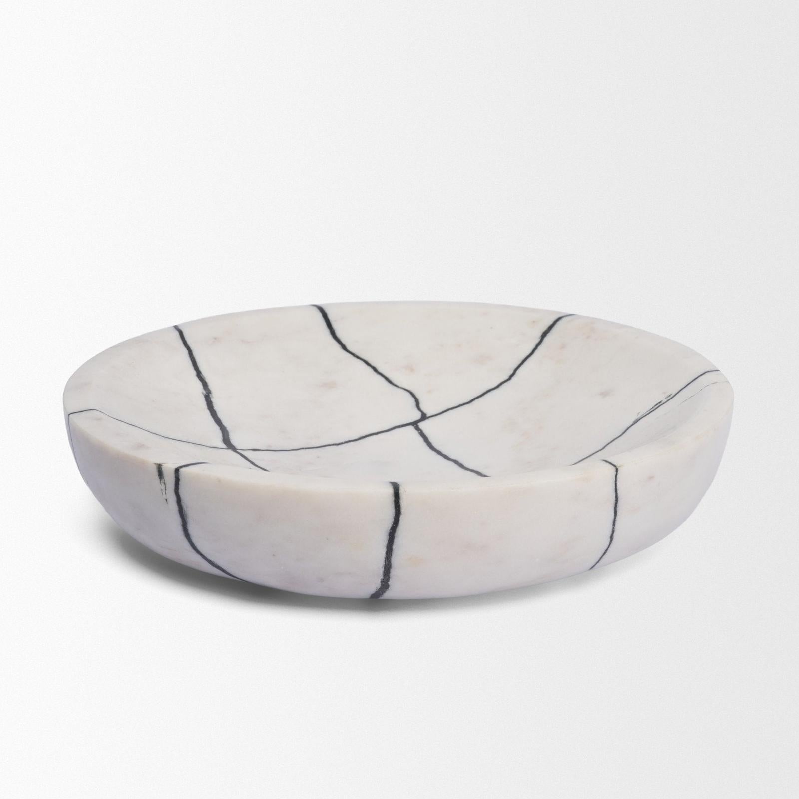 Mercana Sintessi White Marble Decorative Bowl