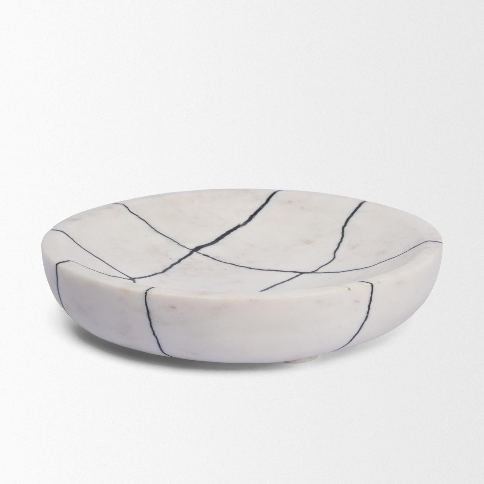 Mercana Sintessi White Marble Decorative Bowl