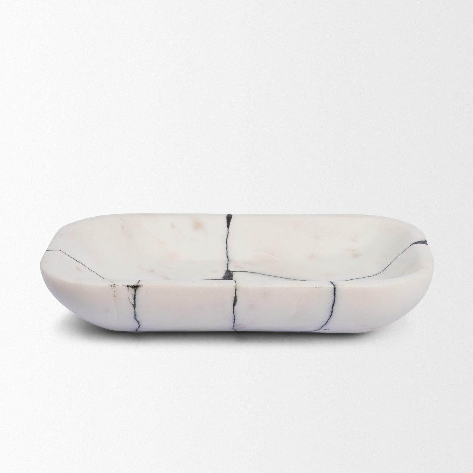 Mercana Sintessi White Marble Decorative Bowl