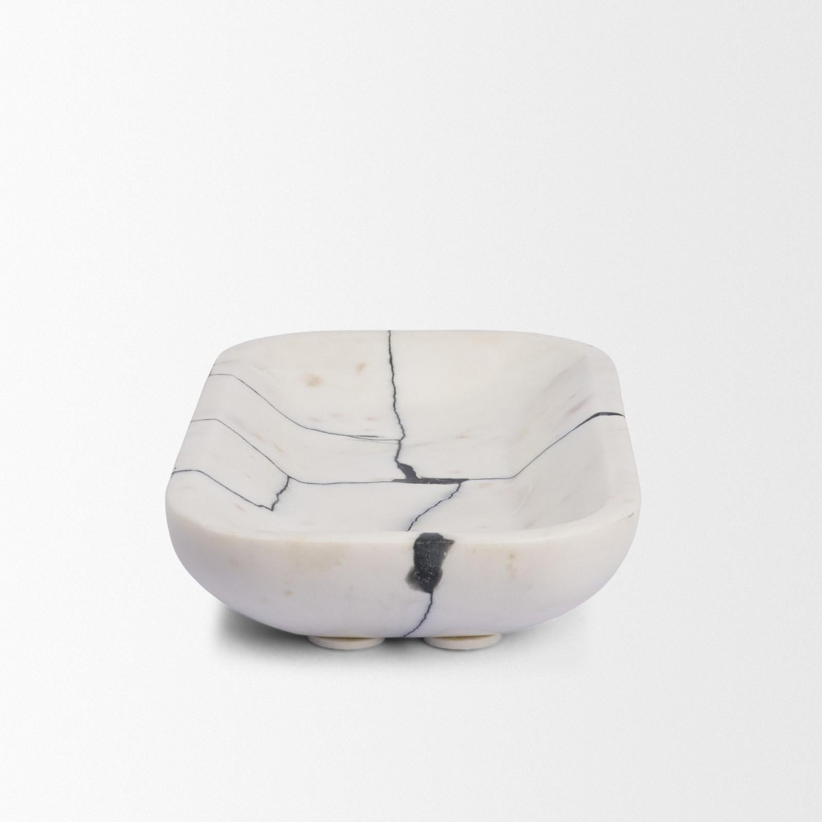 Mercana Sintessi White Marble Decorative Bowl