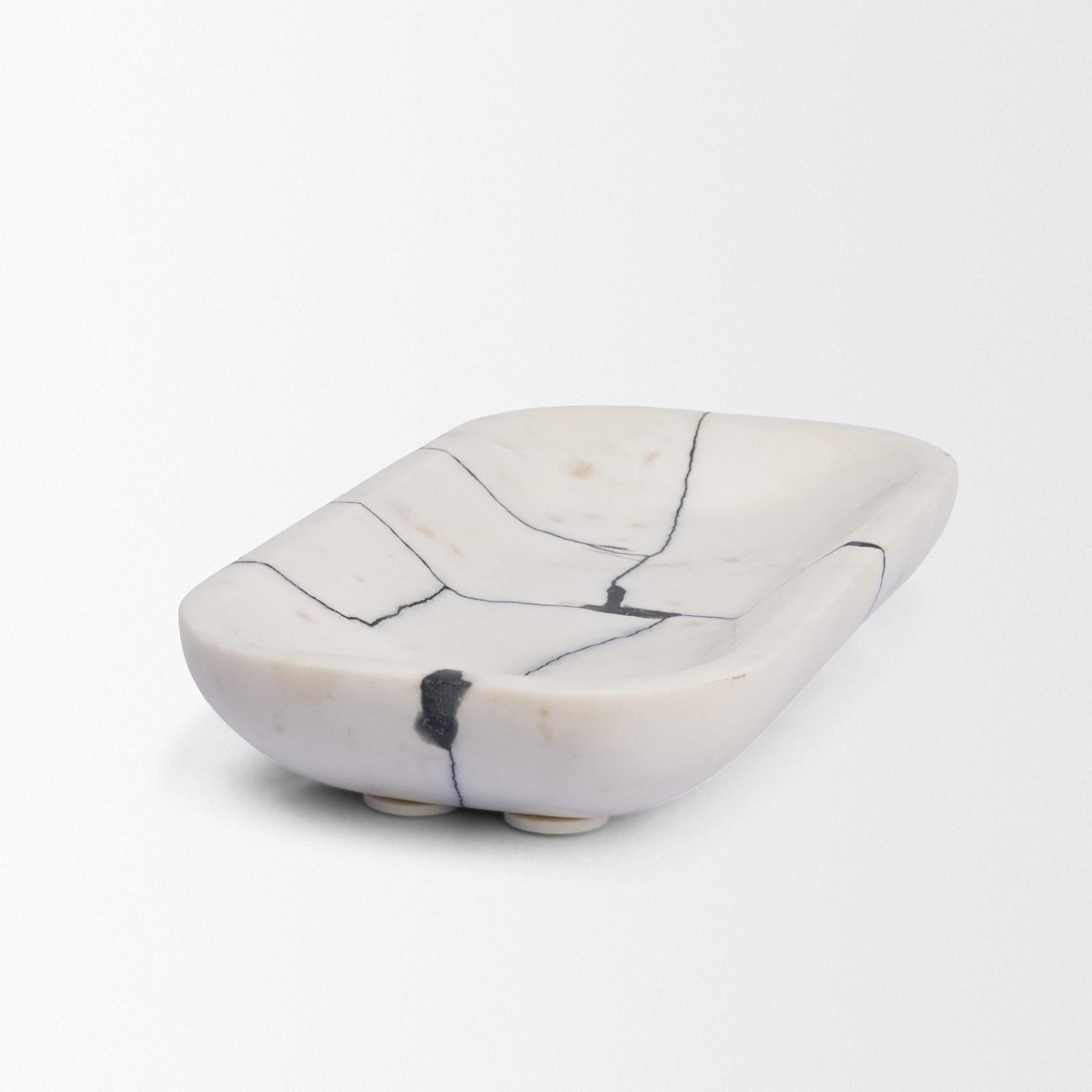 Mercana Sintessi White Marble Decorative Bowl