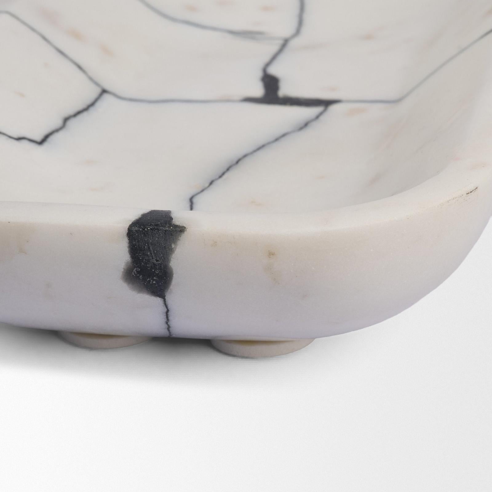 Mercana Sintessi White Marble Decorative Bowl