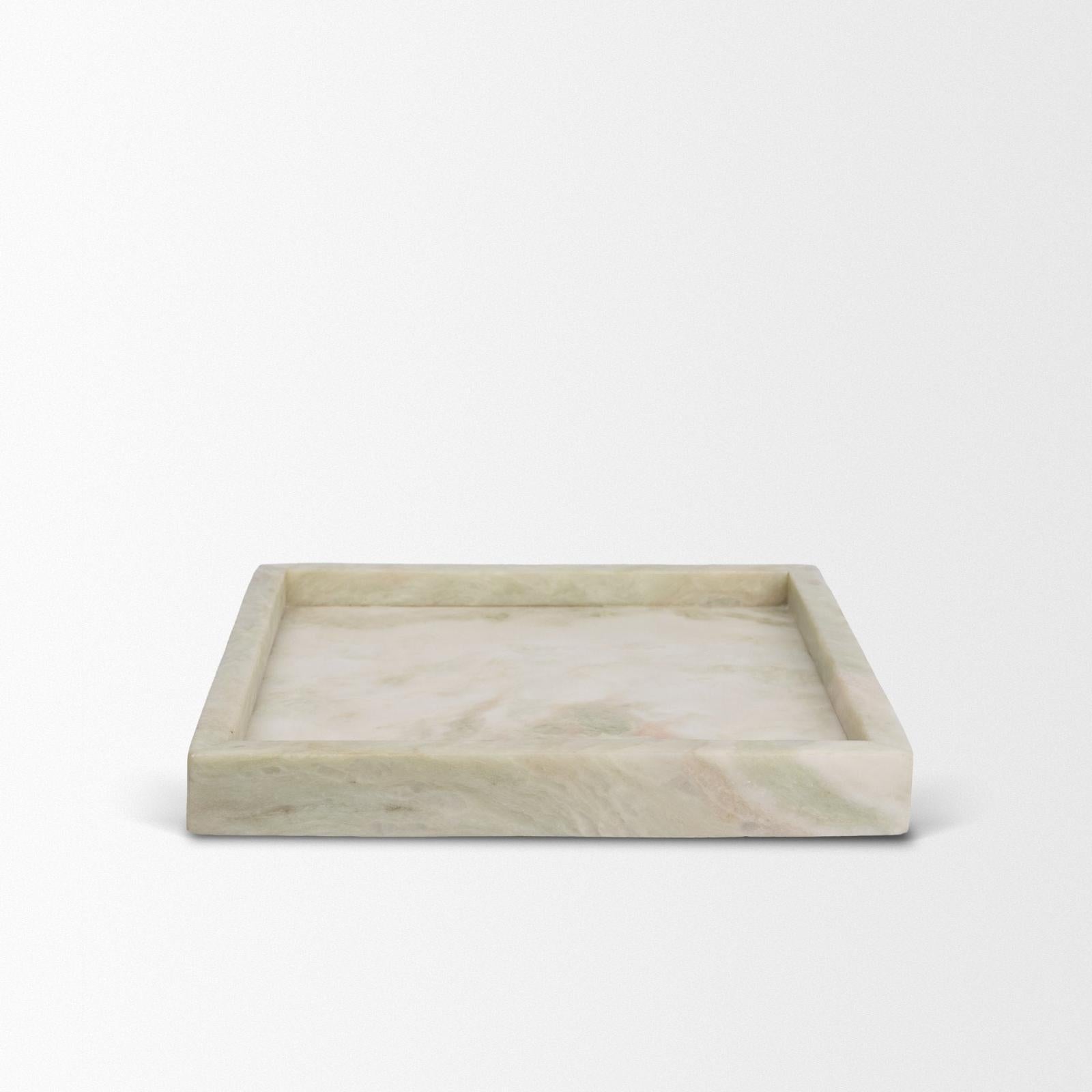 Mercana Stratus Marble Square Decorative Tray