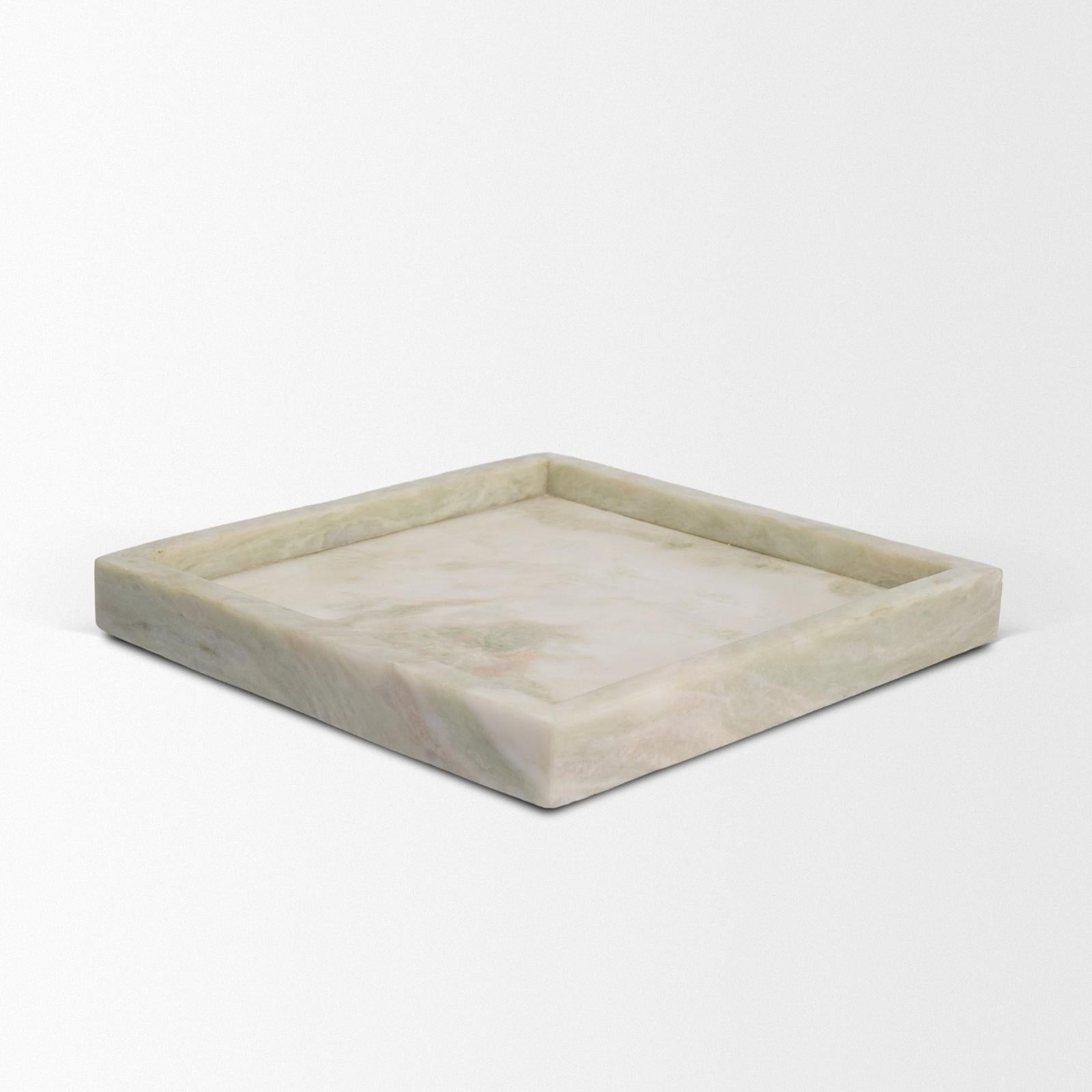 Mercana Stratus Marble Square Decorative Tray