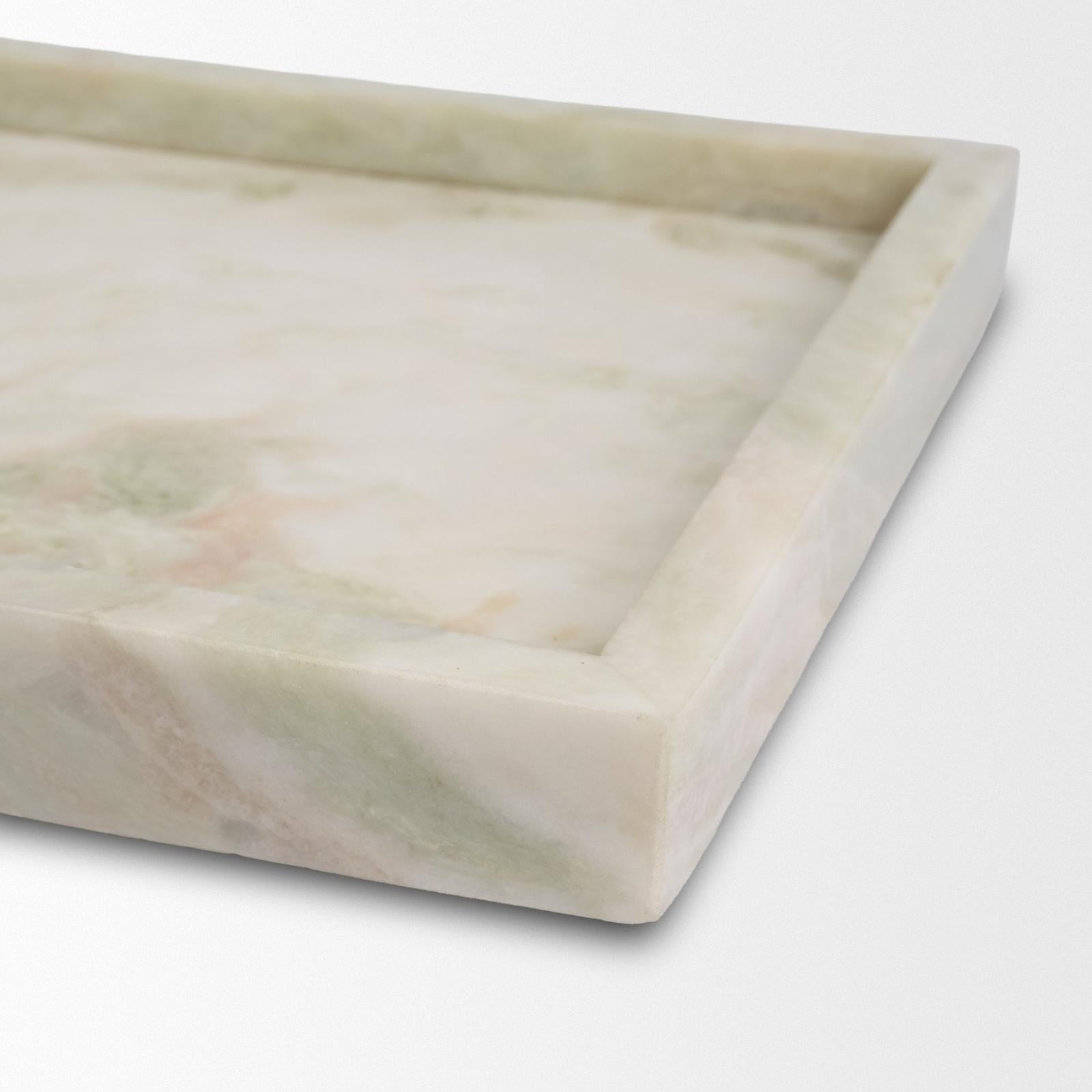 Mercana Stratus Marble Square Decorative Tray