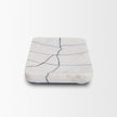 Mercana Tratto Rectangular White Marble Decorative Tray
