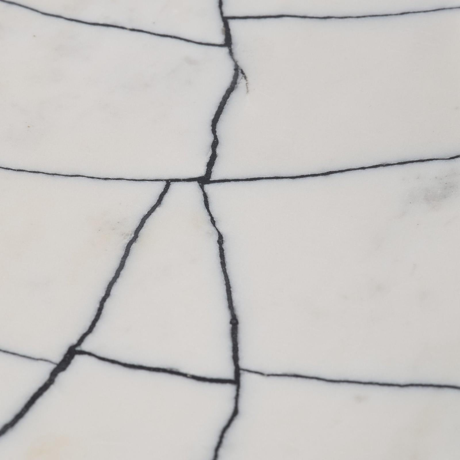 Mercana Tratto Rectangular White Marble Decorative Tray