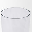 Mercana Bordo Red Marble w/ Glass Hurricane Candle Holder