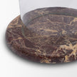 Mercana Bordo Red Marble w/ Glass Hurricane Candle Holder