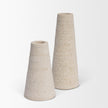 Mercana Cono Off-White Marble Cone Shaped Candle Holders - Set of 2