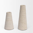 Mercana Cono Off-White Marble Cone Shaped Candle Holders - Set of 2