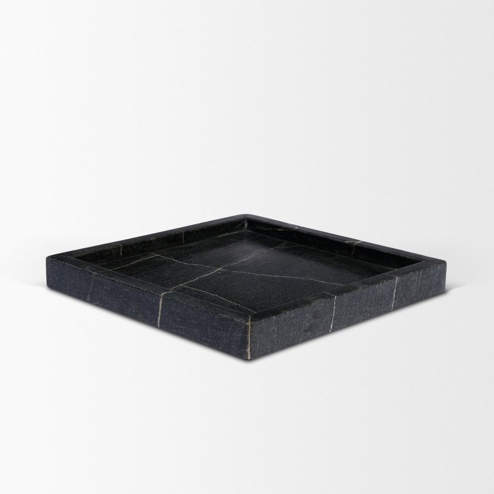 Mercana Stratus Marble Square Decorative Tray