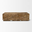 Mercana Matteo Solid Rainforest Rust Marble Rectangular Coffee Table