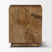 Mercana Matteo Solid Rainforest Rust Marble Square Side Table