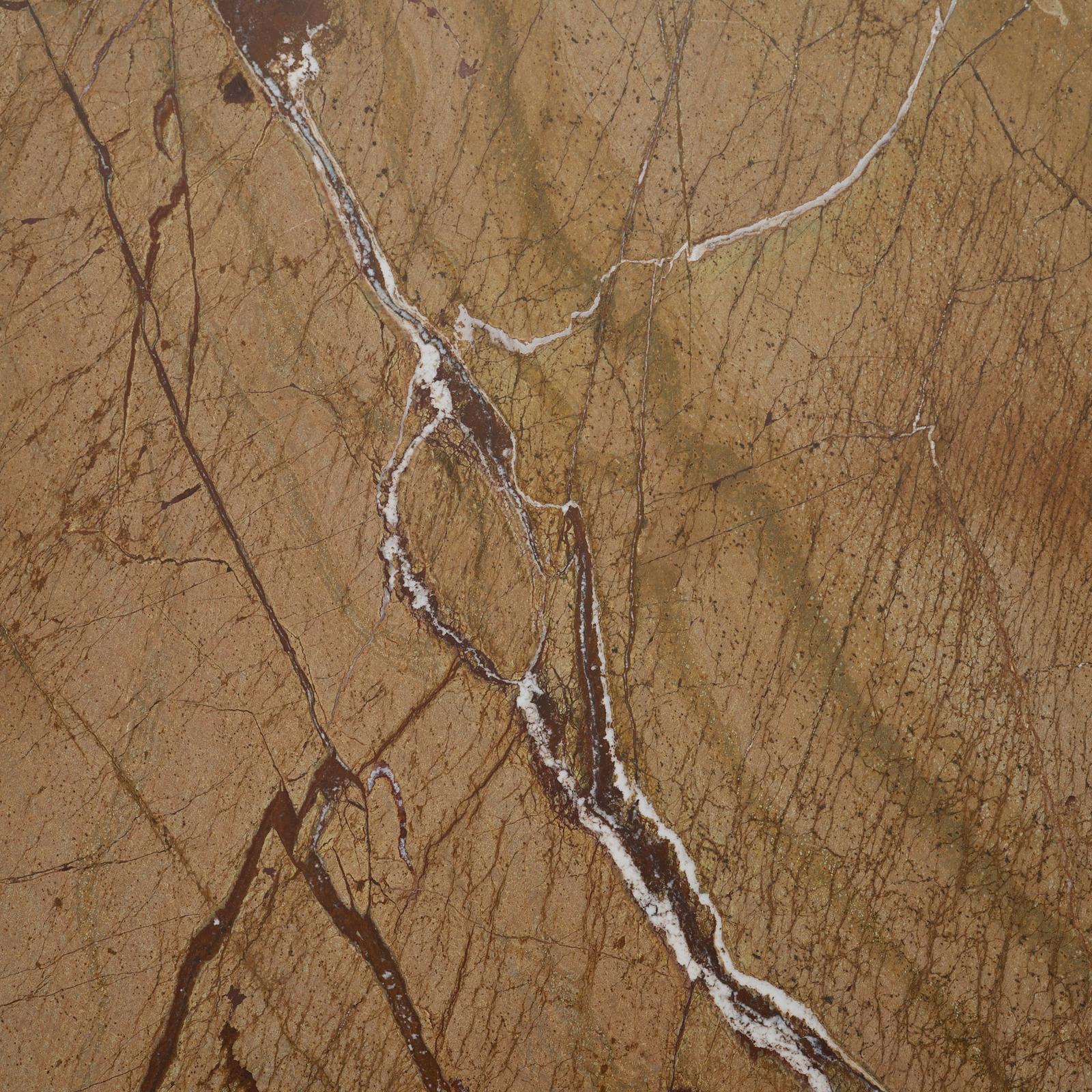 Mercana Matteo Solid Rainforest Rust Marble Square Side Table