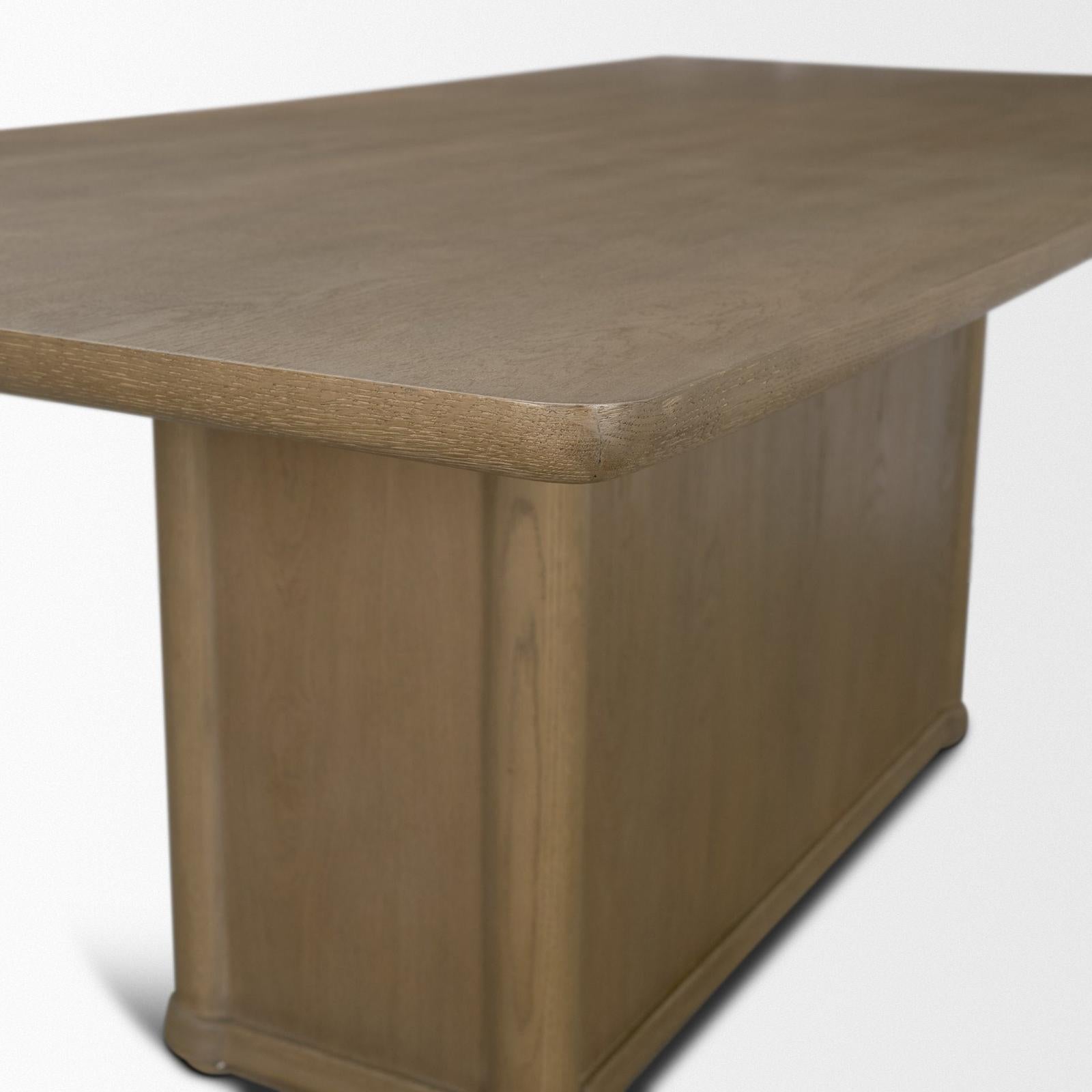 Mercana Alden Rectangular 8-Seater Pedestal Dining Table