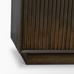 Mercana Cinder Distressed Dark Brown Wood Reeded 4-Door Closed Sideboard