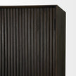 Mercana Cinder Distressed Wood Reeded 2-Door Closed Tall Cabinet