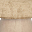 Mercana Allyson Light Wood Base w/ Travertine Top Coffee Table