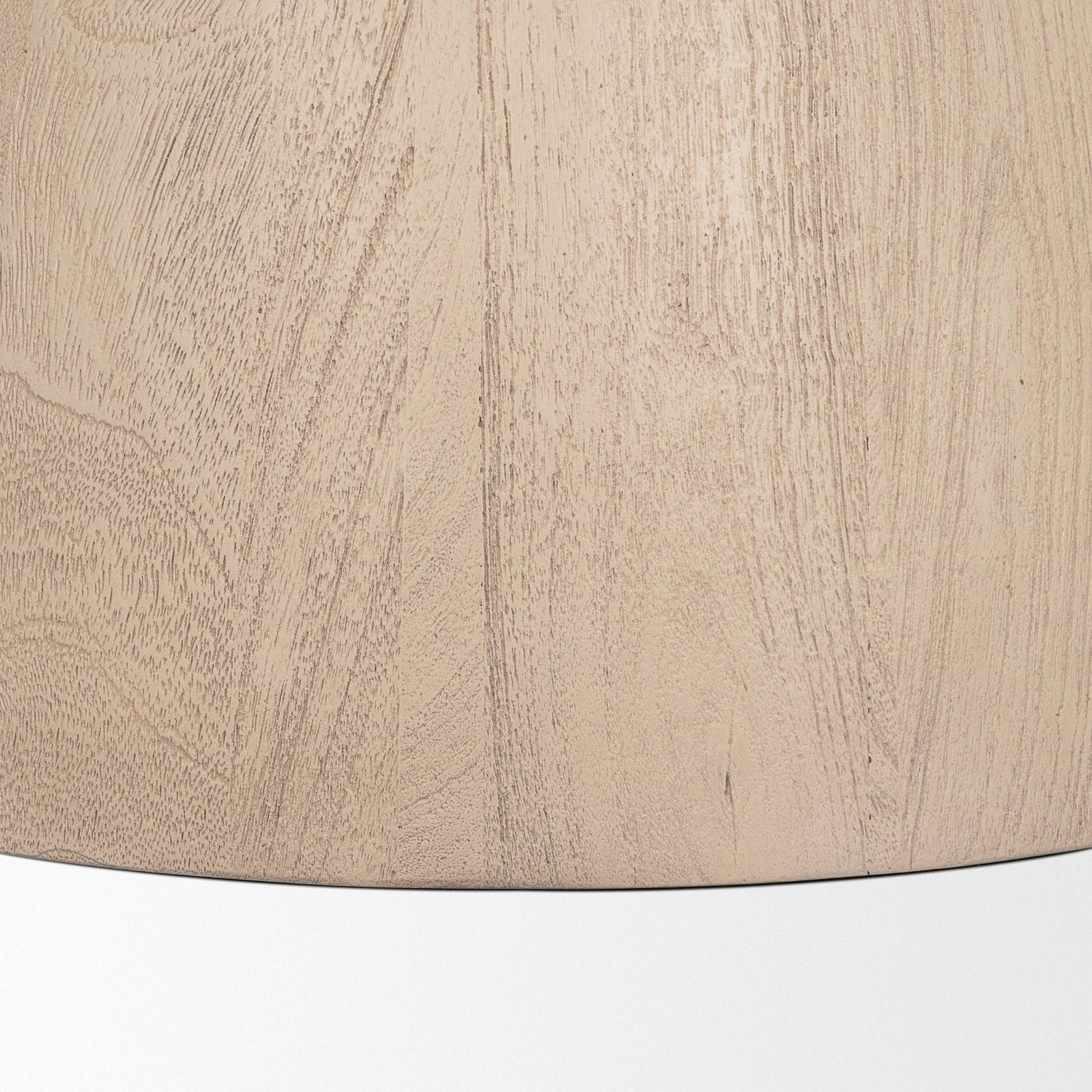 Mercana Allyson Light Wood Base w/ Travertine Top Coffee Table