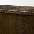 Mercana Kendrix Oak Wood Cappuccino Marble 4 Door Closed Sideboard