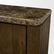 Mercana Kendrix Oak Wood Cappuccino Marble 4 Door Closed Sideboard