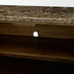 Mercana Kendrix Oak Wood Cappuccino Marble 4 Door Closed Sideboard