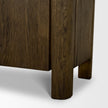 Mercana Kendrix Oak Wood Cappuccino Marble 4 Door Closed Sideboard