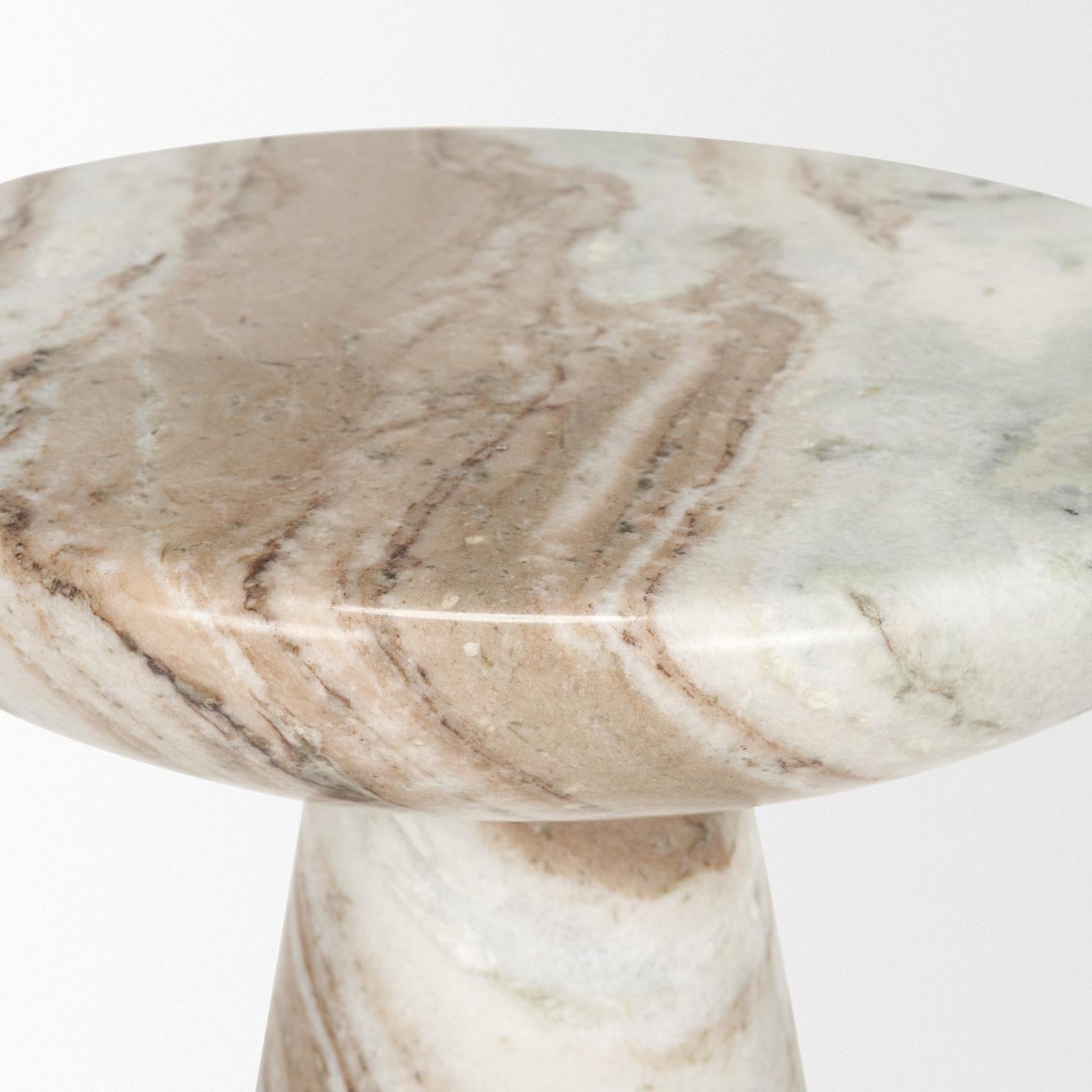 Mercana Bellancia Marble Pedastal Side Table