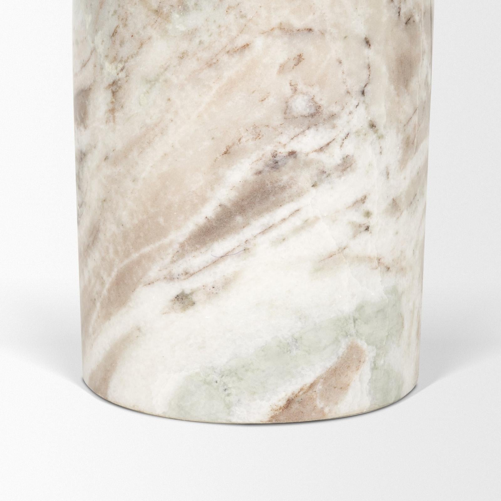 Mercana Bellancia Marble Pedastal Side Table