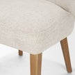 Mercana Niles Cream Fabric Seat W/ Med Brown Wooden Legs Wingback Dining Chair (G520-4A)