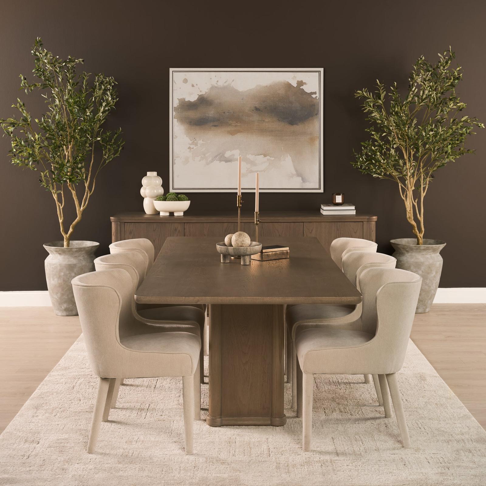 Mercana Alden Rectangular 8-Seater Pedestal Dining Table