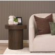 Mercana Lyonne Oak Wood Pedestal Side Tables