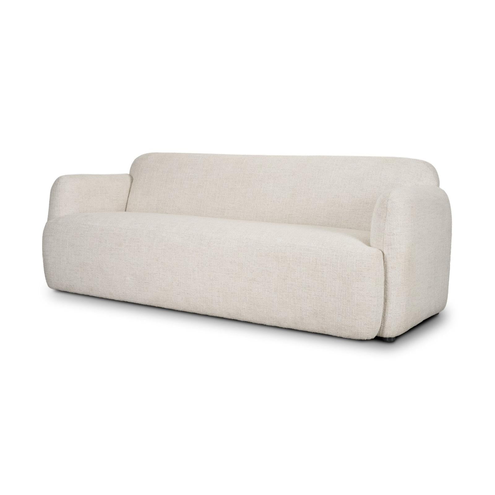 Mercana Saga Cream Fabric 3 Seater Sofa