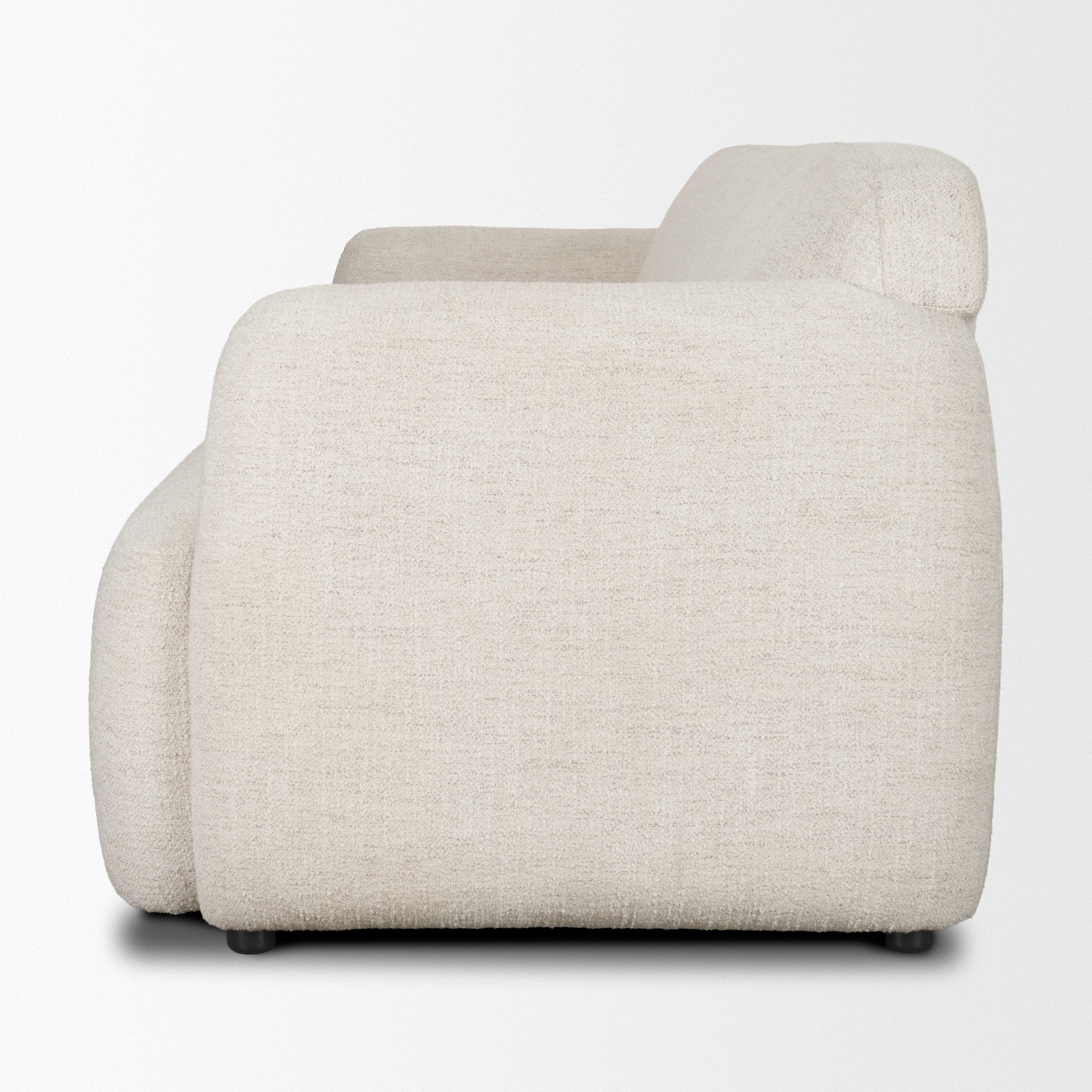 Mercana Saga Cream Fabric 3 Seater Sofa