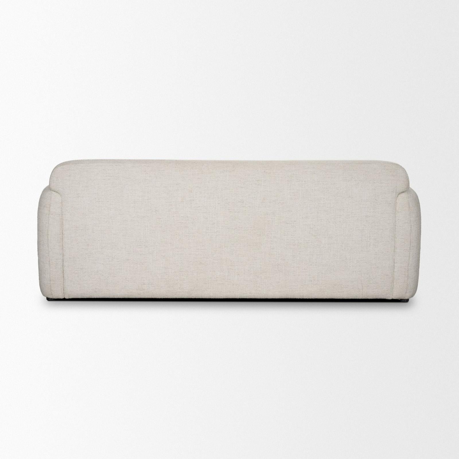 Mercana Saga Cream Fabric 3 Seater Sofa