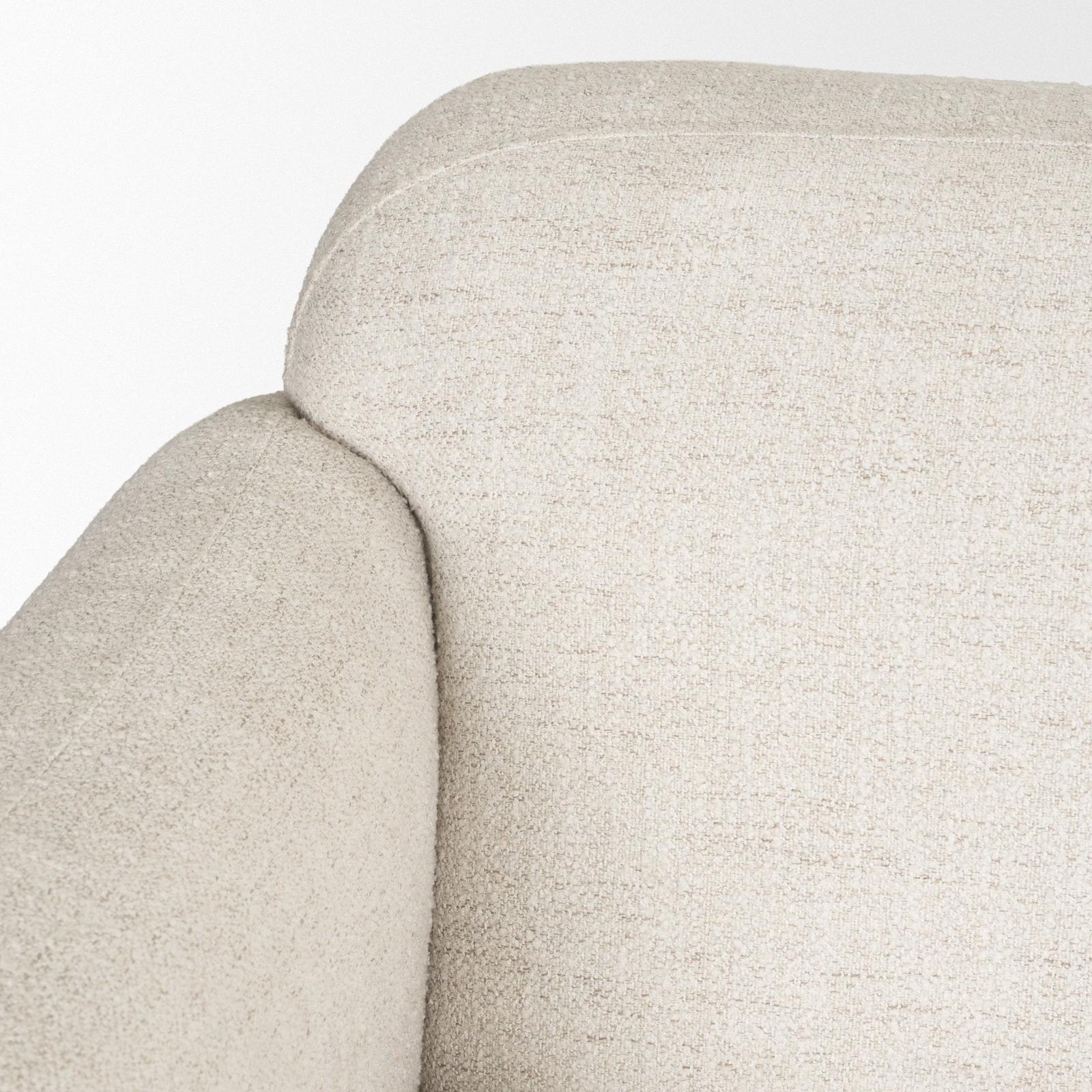 Mercana Saga Cream Fabric 3 Seater Sofa