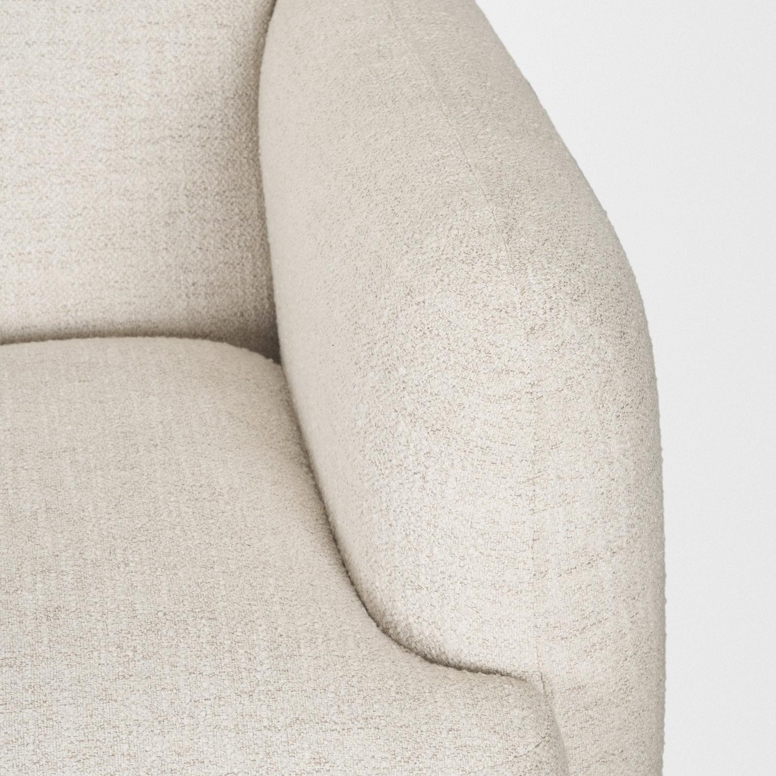 Mercana Saga Cream Fabric 3 Seater Sofa