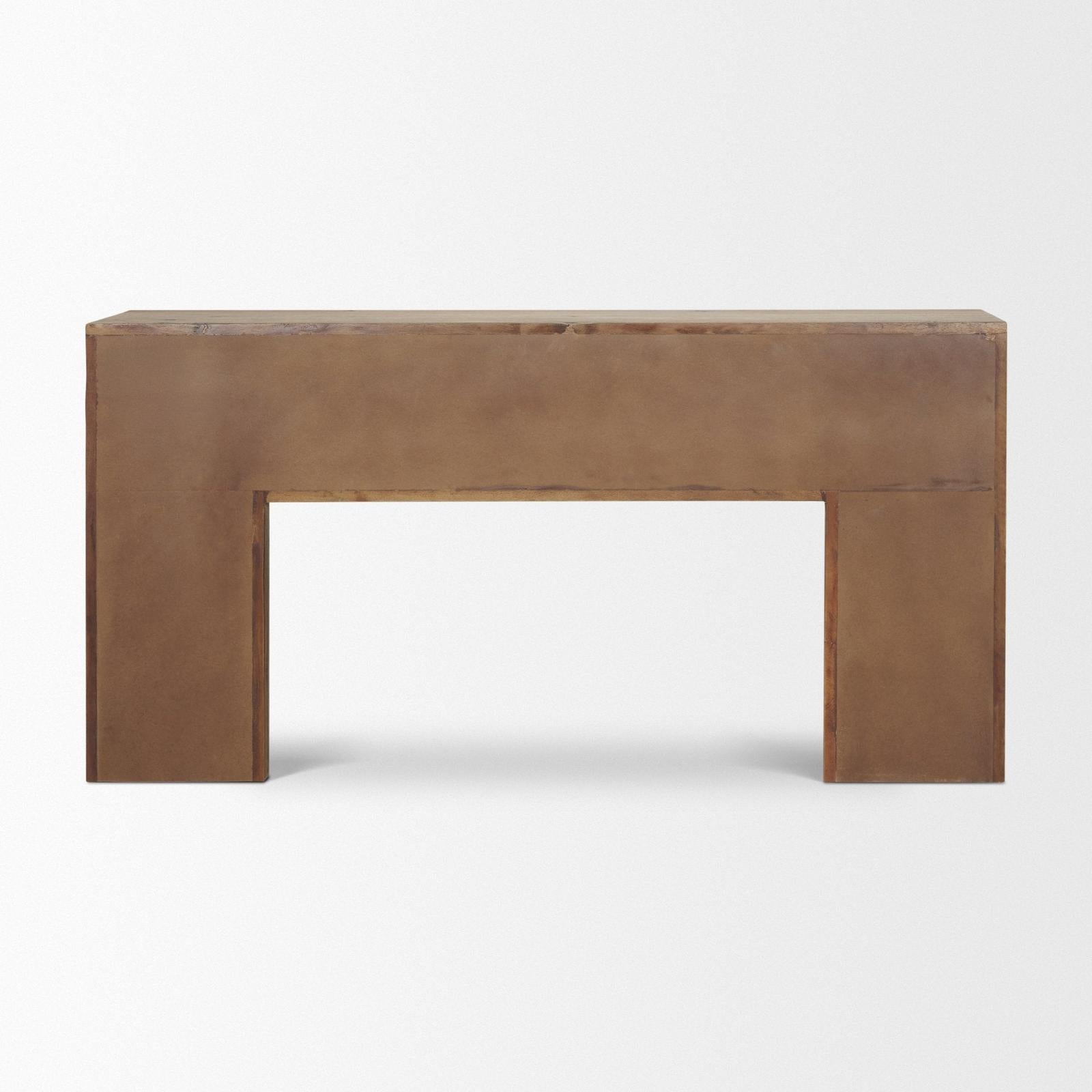 Mercana Vance Reclaimed Wood Rounded Console Table