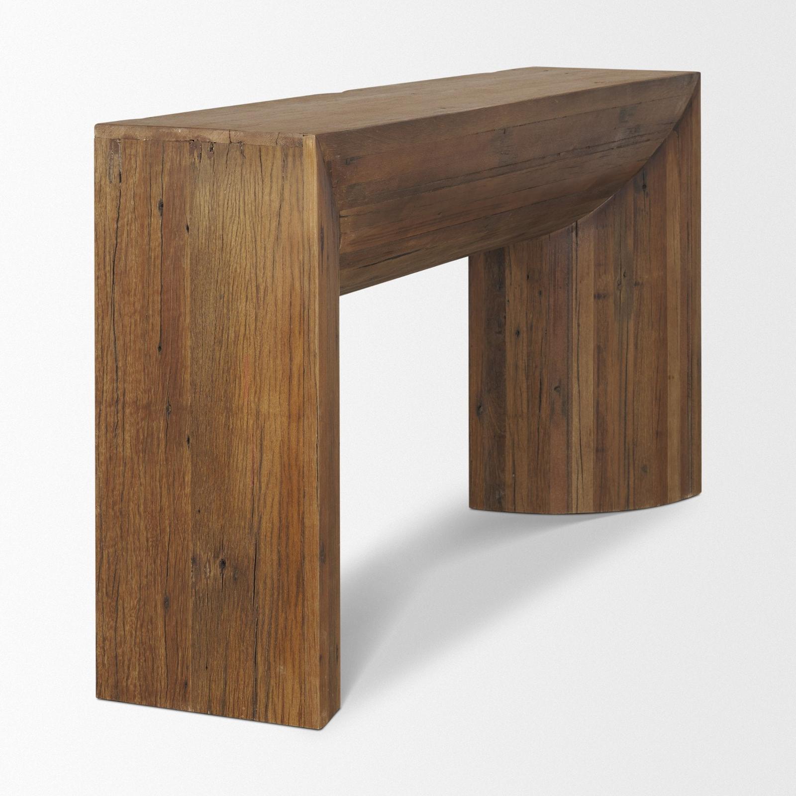 Mercana Vance Reclaimed Wood Rounded Console Table