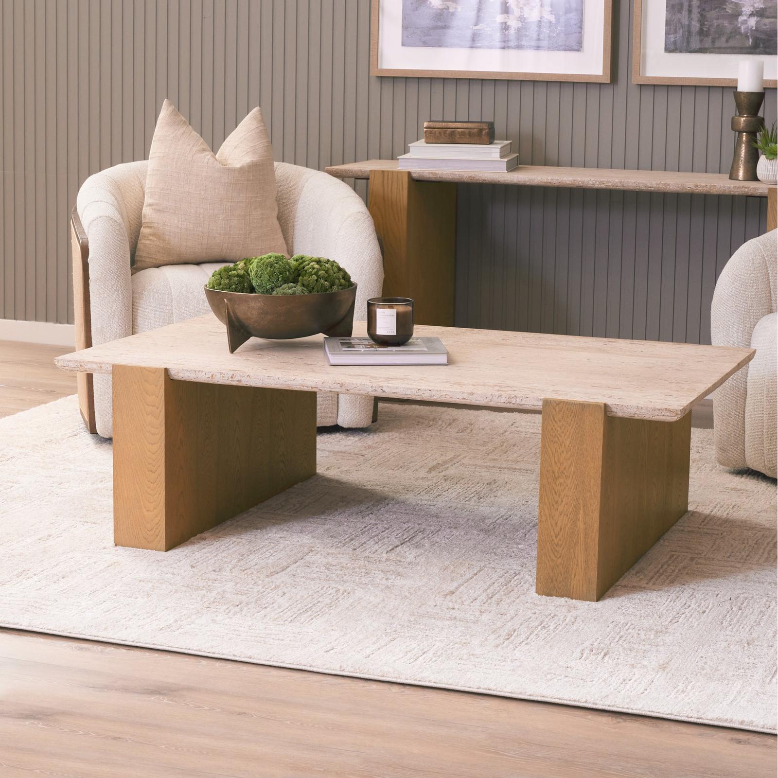 Mercana Milos Oak Wood Coffee Table