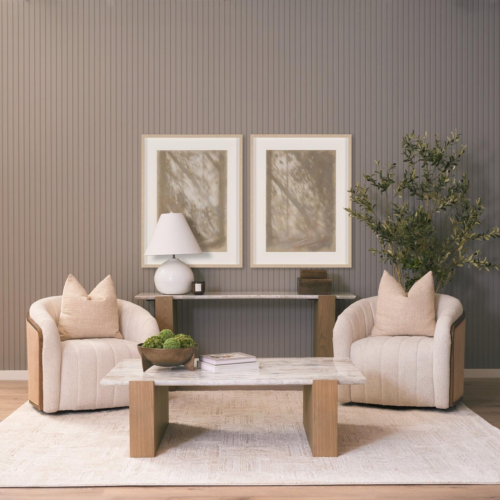 Mercana Milos Oak Wood Coffee Table