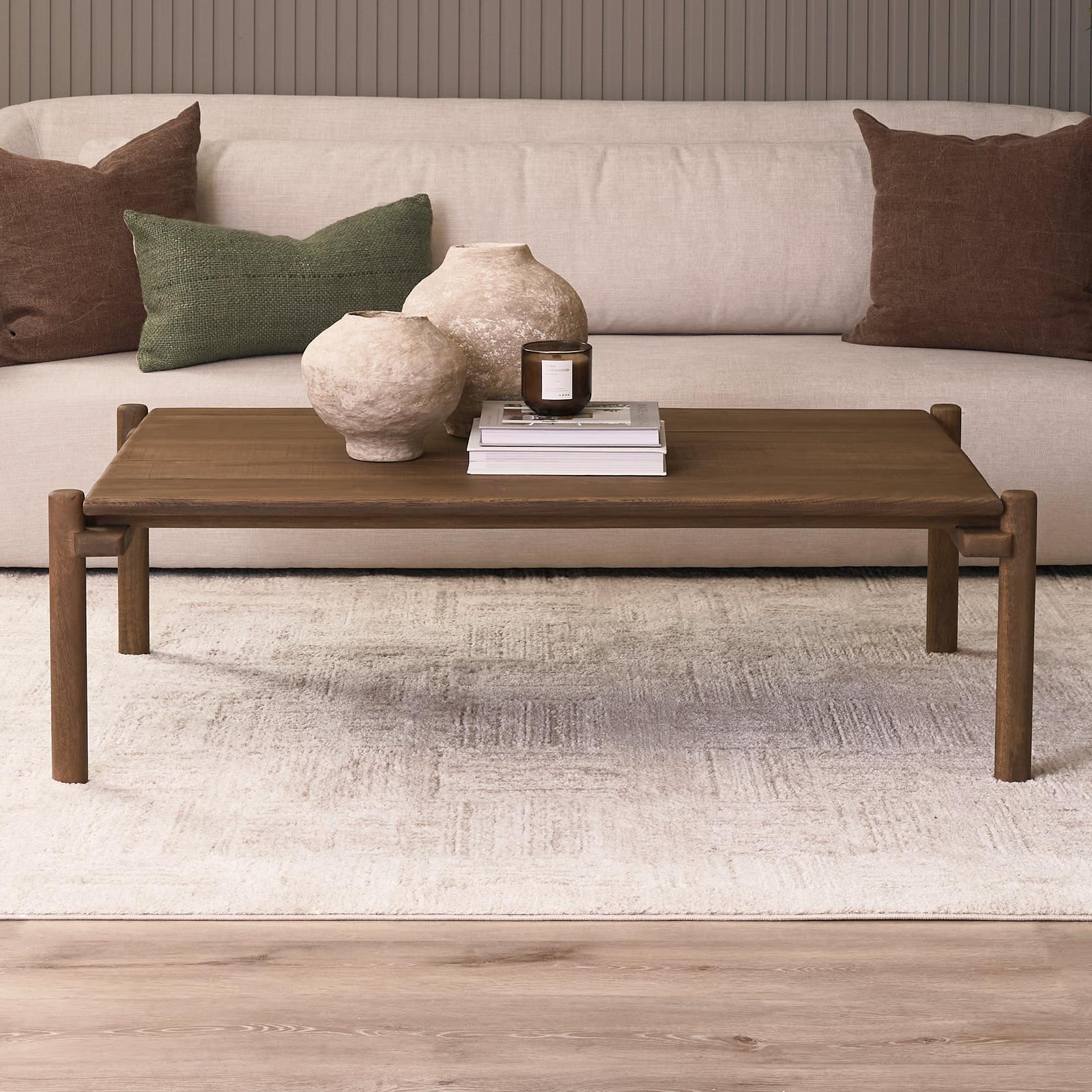 Mercana Riven Oak Wood Rectangular Coffee Table