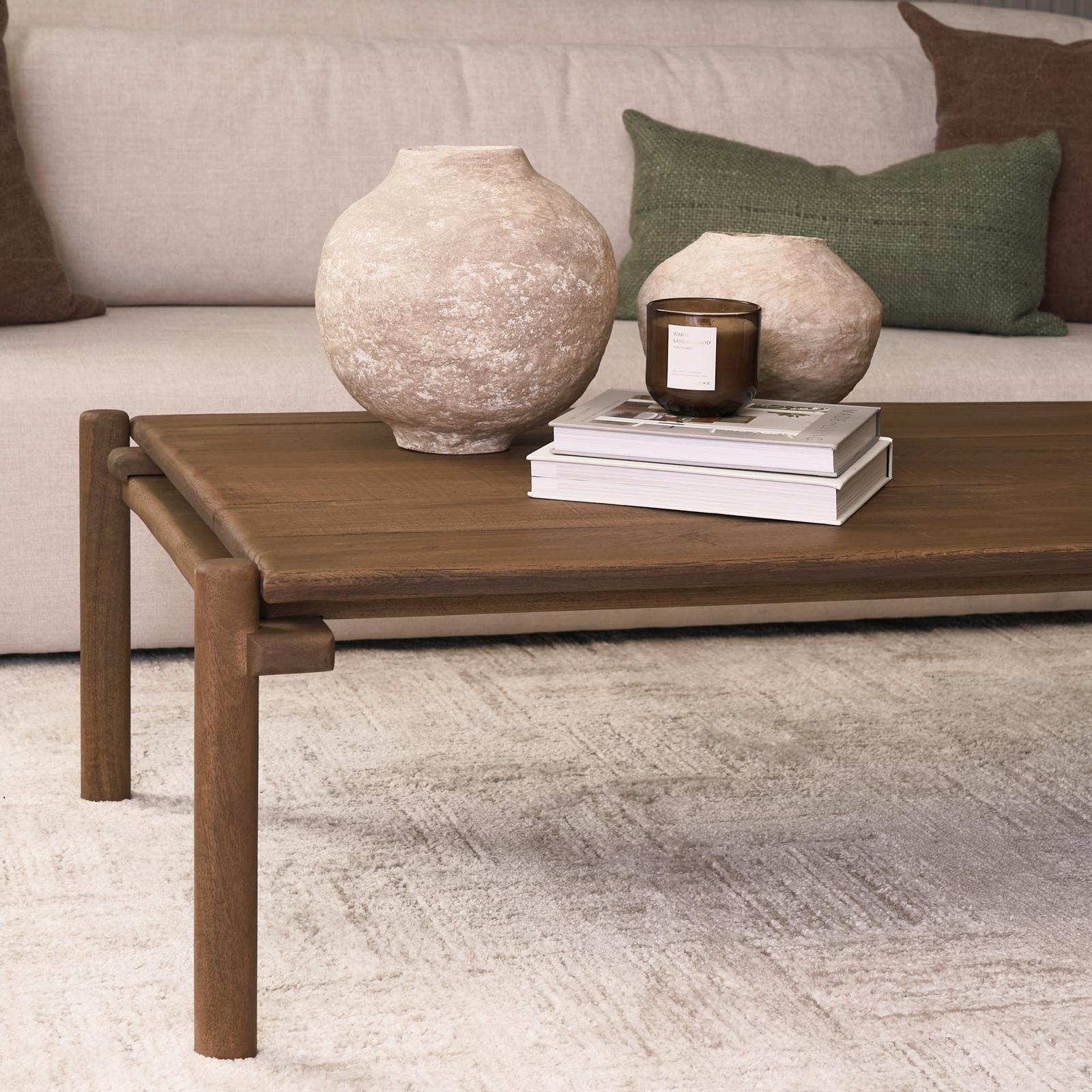 Mercana Riven Oak Wood Rectangular Coffee Table